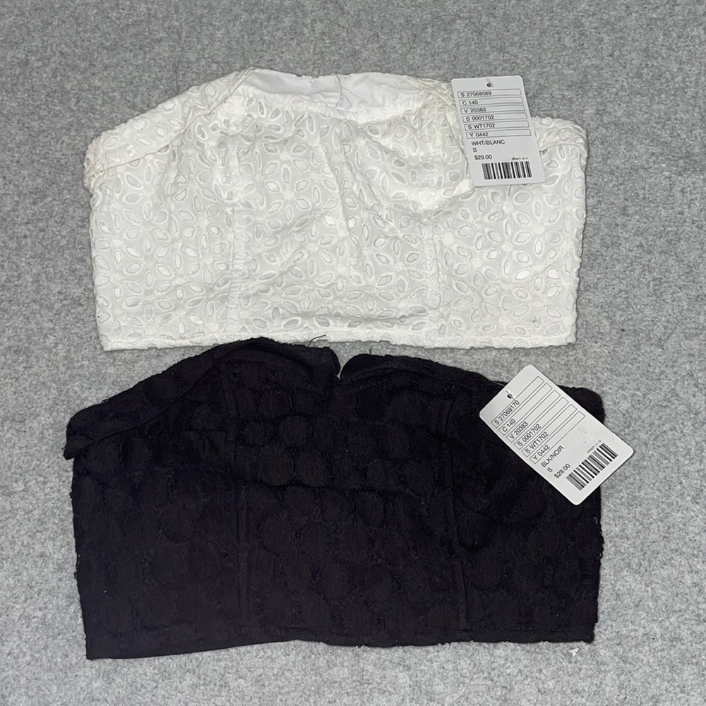 Black & white Urban Outfitters bandeaus